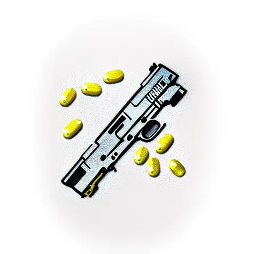 Gun Made Of Butter Mints