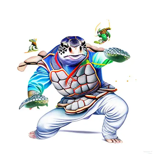 Eldery Kungfu Master Turtle