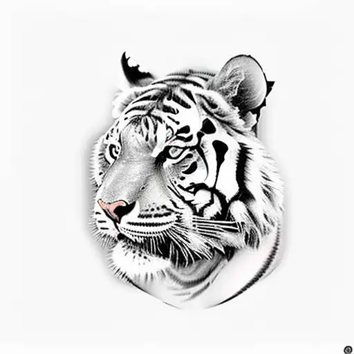 Rose With Tiger And Fillers Leg Piece