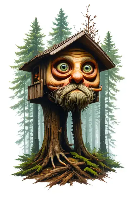 Forester Hut Forest Puppet