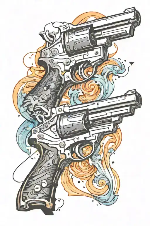 Abstract Gun Shooting