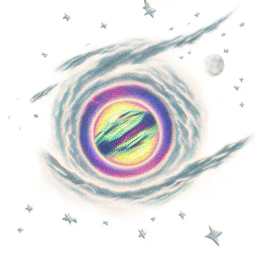 Realistic Lighting Storm With A Shooting Star