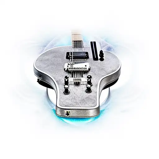 Eletric Guitar With Nintendo Controler And The Word Maya