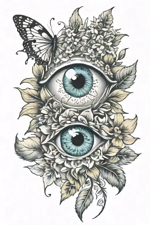 Eyeball At Center Of A Wildflower