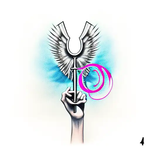 Angel Holding A Treble Clef