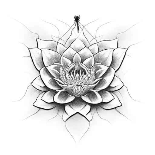 Spider With Lotus Flower Body