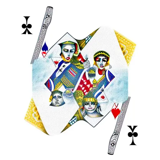 Playing Card Women And Knife