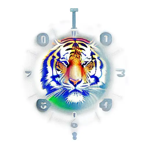 Tiger With Clock In Hand