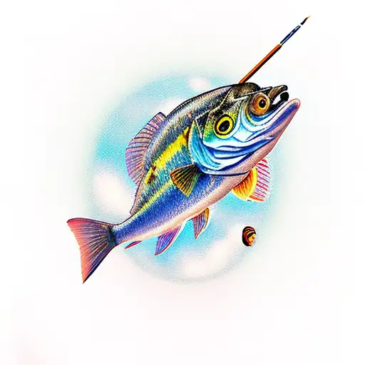 Bass Fish With A Dart