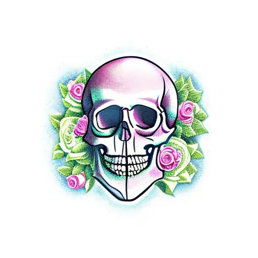 Skull With Roses