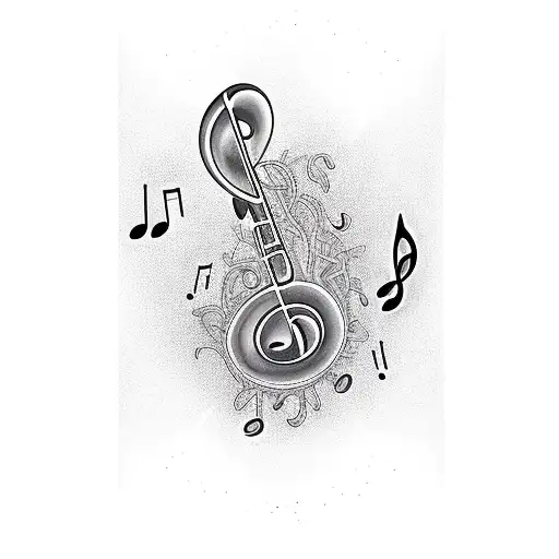 Music Note Made Out Of Roots