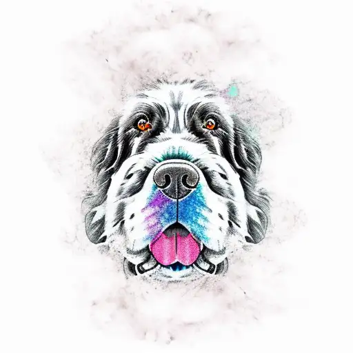 Newfoundland Dog Head