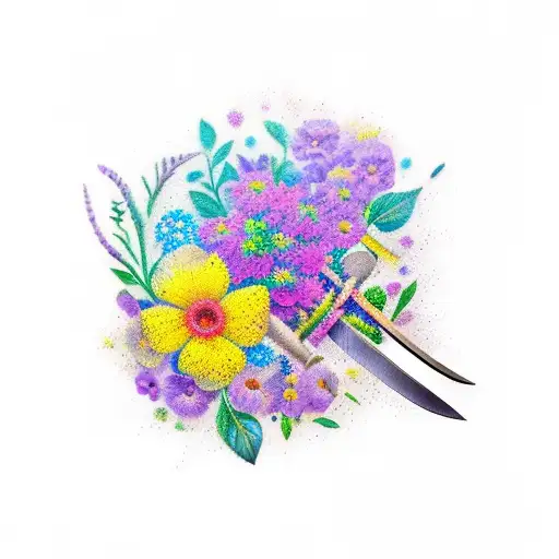 Sword With Flowers