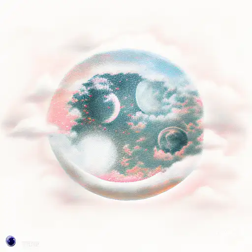 Moon And The Stars Being Hidden By Clouds