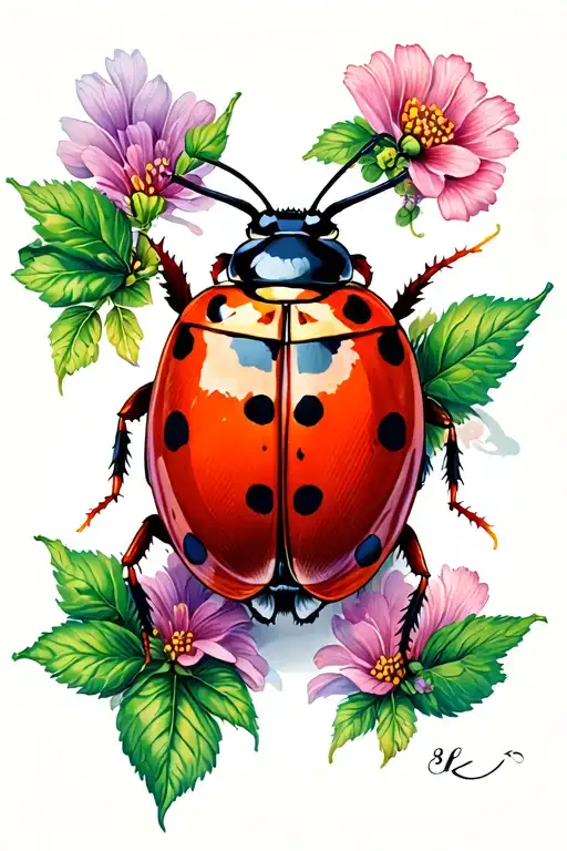 Sexy Ladybug Surrounded