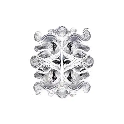 Abstract Wavy Lines Shaded