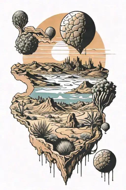 Desert Landscape With Space Glaxey