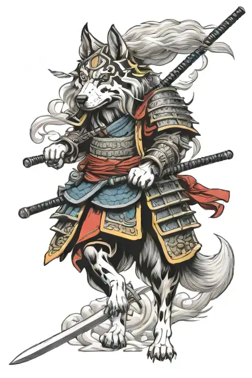 Dog Samurai Warrior