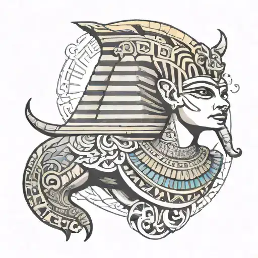 Egyptian Mythology Inspired Tattoo Featuring