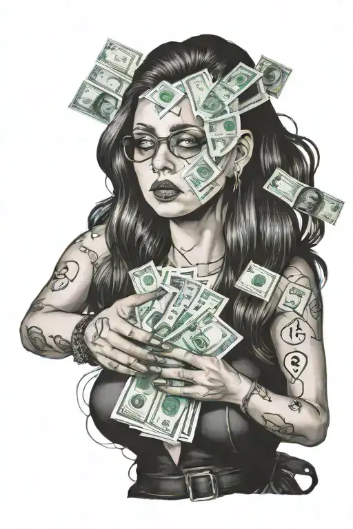Girl Counting Money