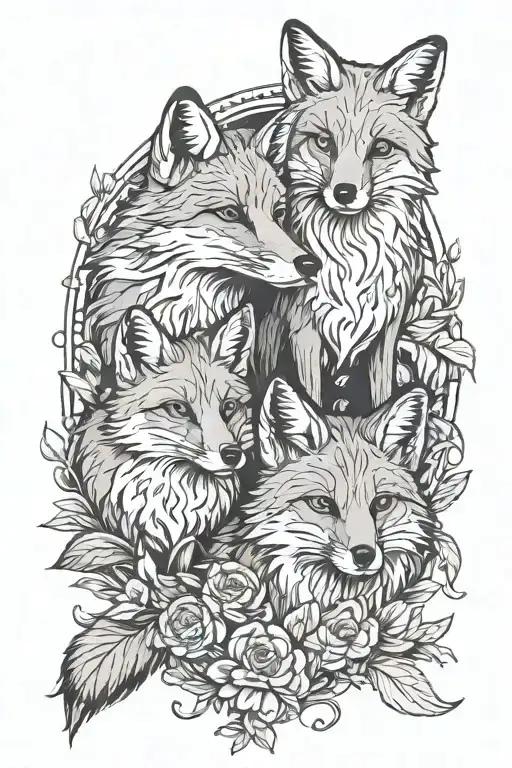 Fox Mom Dad Two Kits