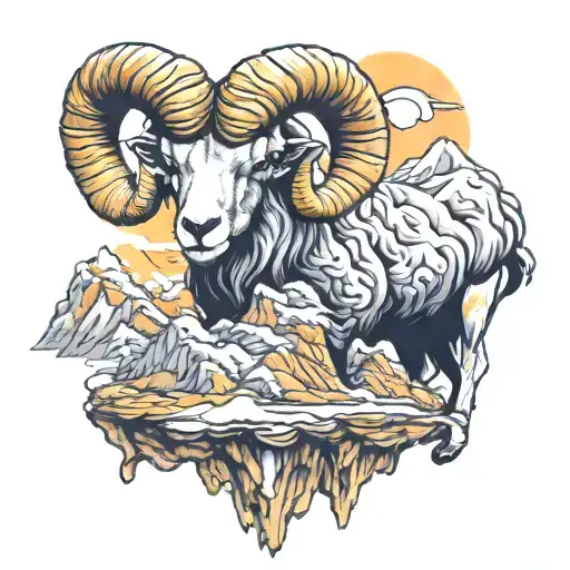 Ram And Mountain
