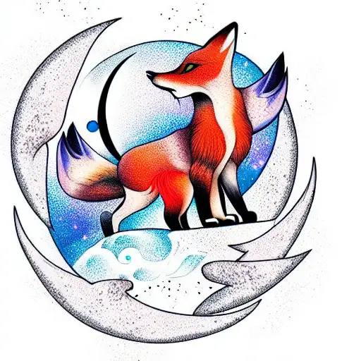 Fox And Moon