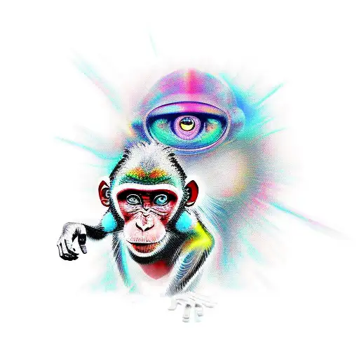 Monkey Robot Psychedelic