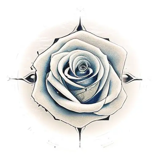 Steampunk Clock With A Rose On The Bottom