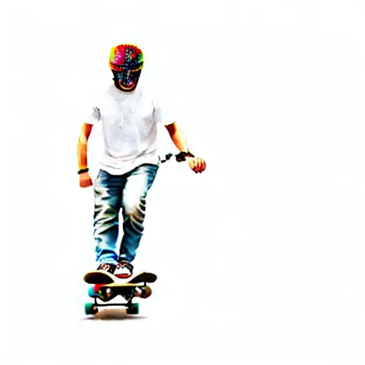 A Man Riding A Skateboard In The Dark