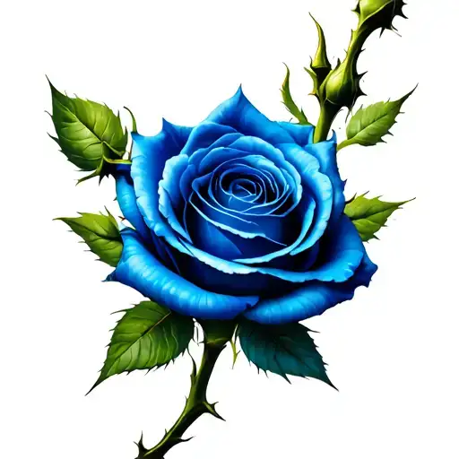 Blue Rose Thorn Wrapping