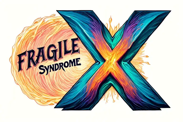 Fragile X Syndrome Symbol With Name