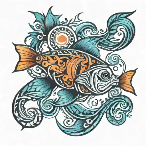 Pisces Symbol Tribal