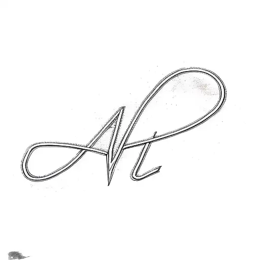 A Letter A On A Black Background
