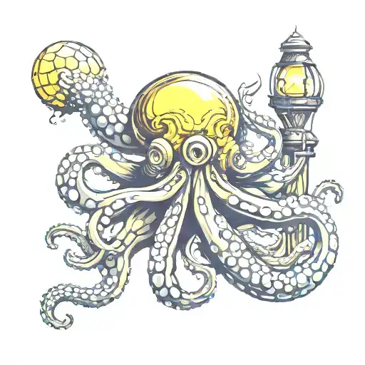 Octopus And Lantern Ring