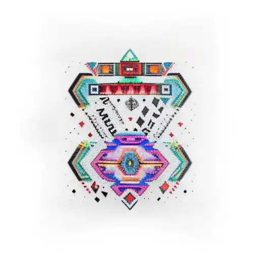 Aztec Arm Sleeve With Calendar Involved