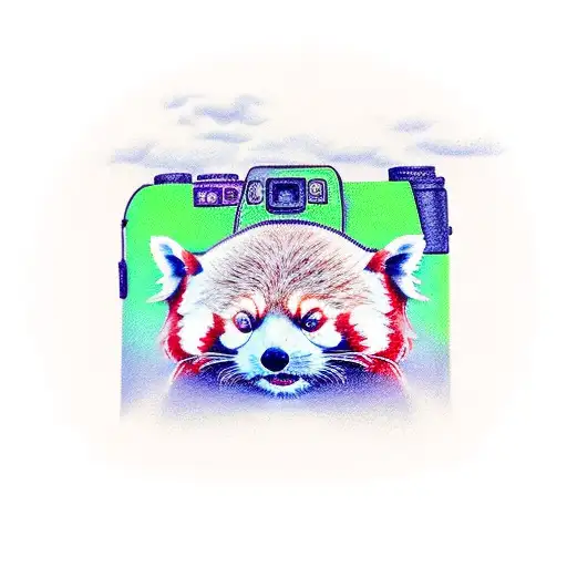 Red Panda With A Camera