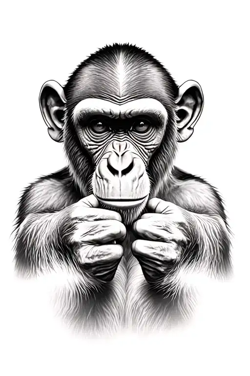 Monkey Showing Fuck You With Your Hands