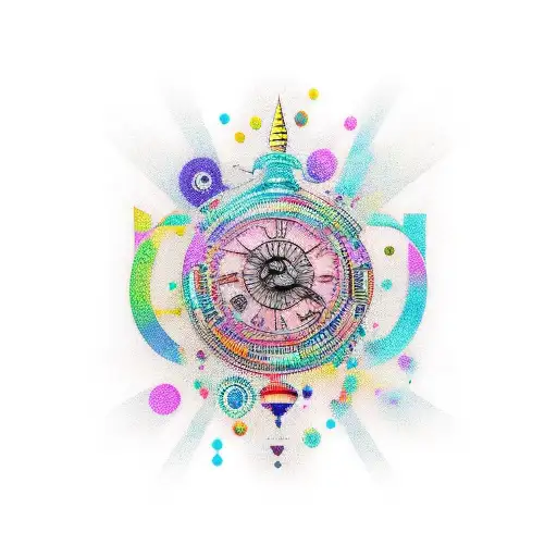 Symbolic Tattoo With Dot And Line