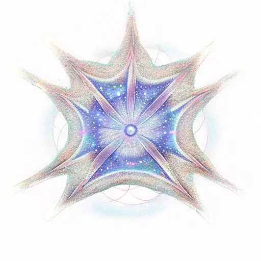 Spiral Galaxy In The Shape Of A 5-Pointed Star