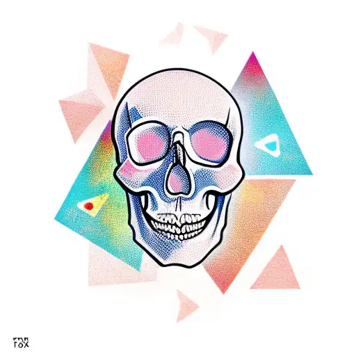 Funny Skull Triangles Background