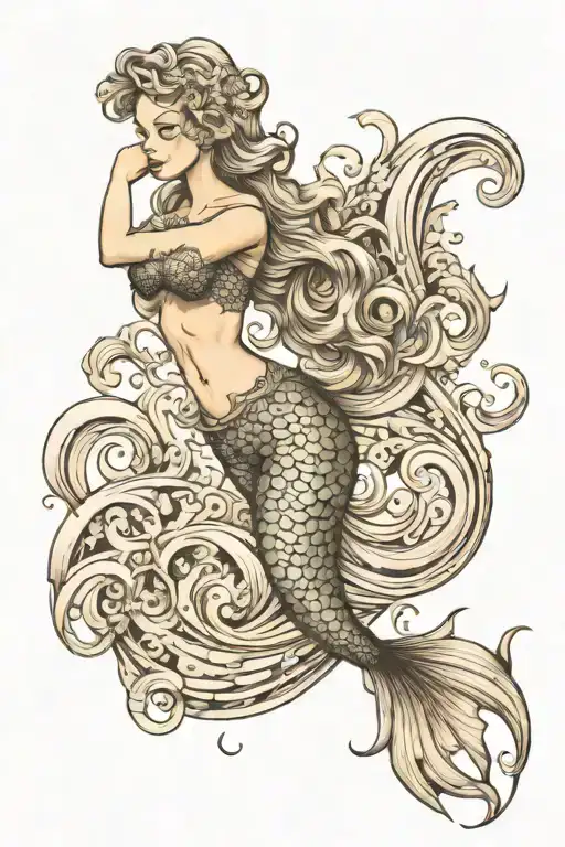 Mermaid Wave Forming The Shape