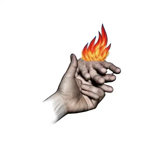 A Hand With A Fire In It