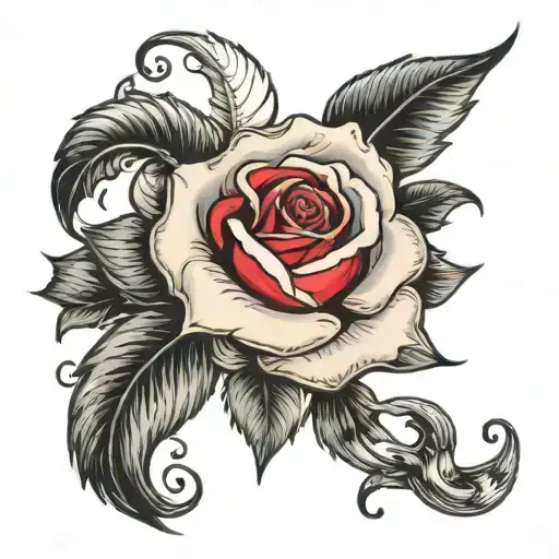 The Letters Marlaina With A Rose Wrapped