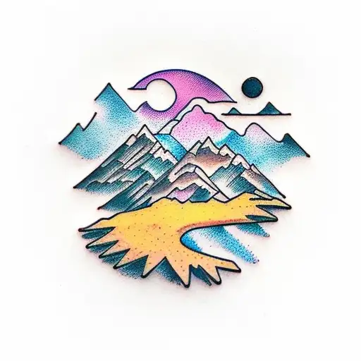 A Mechanical Gear Integrated Into A Mountain Landscape