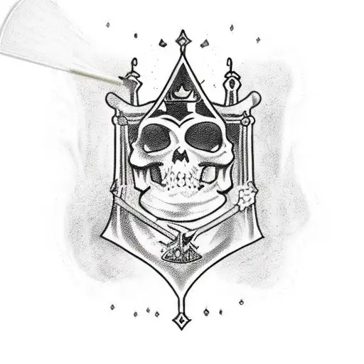 Dead King On A Throne With An Arrow Through His Heart