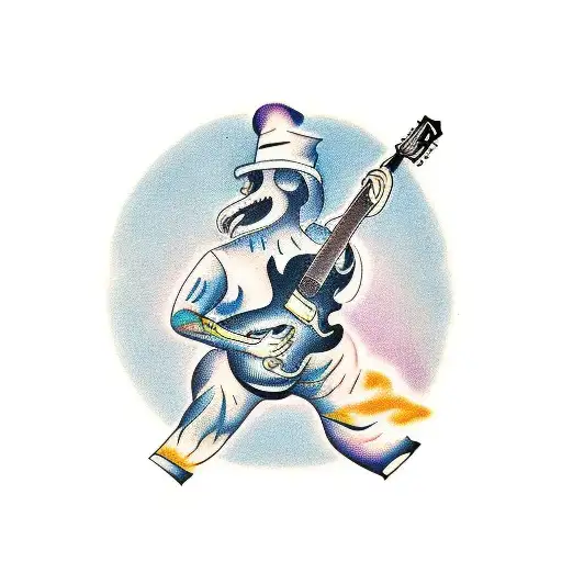 Guitar Coming Out Of The Skin