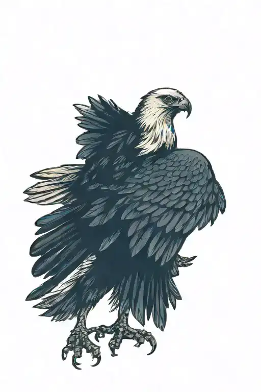 Skeleton Of Hawk Flying