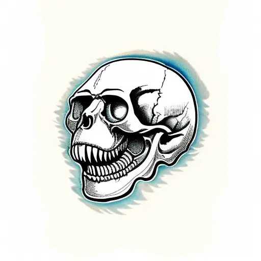 Australopithecus Hominid Nonhuman Skull With Big Lower Jaw And Fangs 45 Degree Angle To A Side