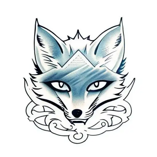 Fox With Kitsune Mask